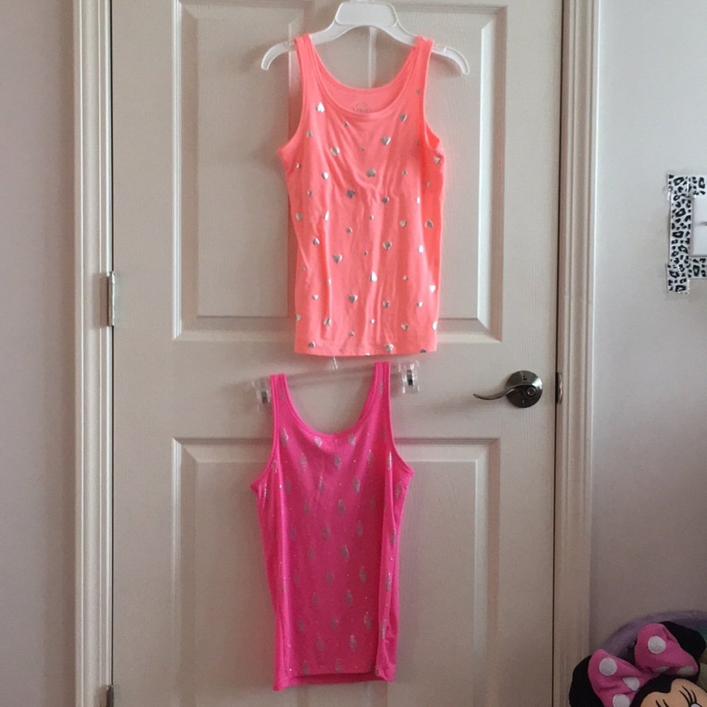 2 pink tops